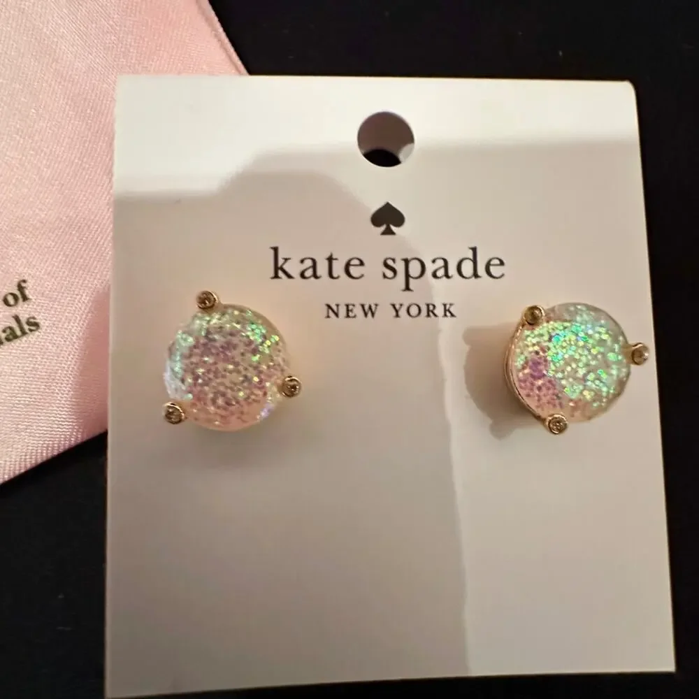 Kate Spade Rise And Shine Glitter Studs - Opal Glitter